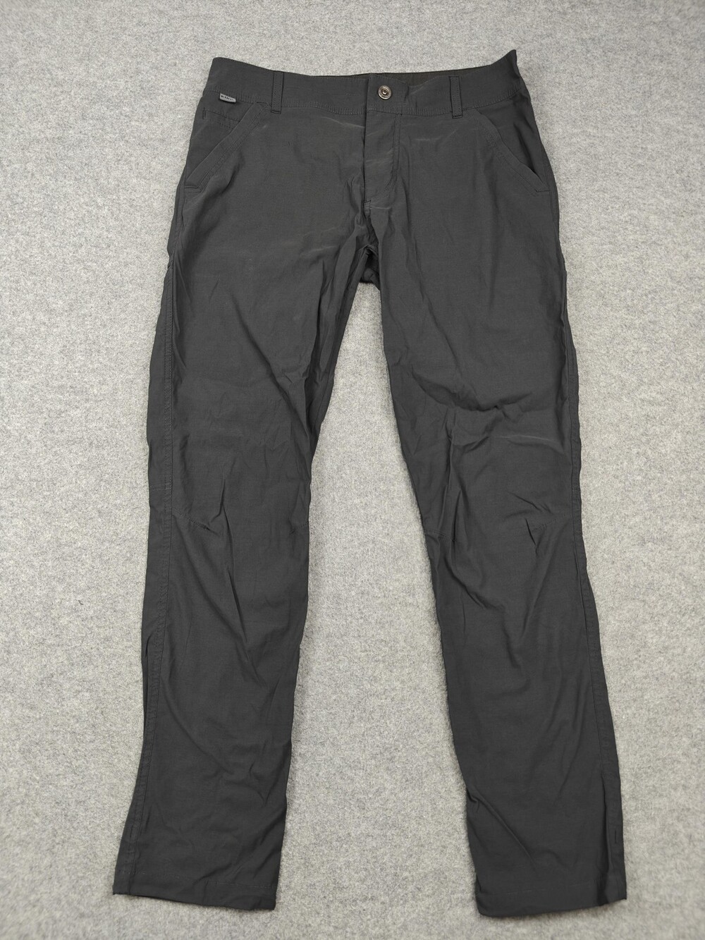 Kuhl Pants Mens 33x32 Gray Cargo Nylon Stretch Microfiber Travel Flat Front